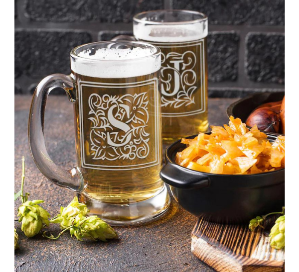 35 OZ Beer Mugs,Heavy Large Beer Glasses with Handle,Classic Beer Mug  glasses,Style Extra Large Glass Beer Stein Super Mug
