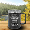 Black Uncle Mug Shaped Tumbler With Awesome Uncle Looks Like Design