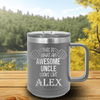 Grey Uncle Mug Shaped Tumbler With Awesome Uncle Looks Like Design