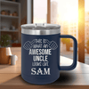 Navy Uncle Mug Shaped Tumbler With Awesome Uncle Looks Like Design