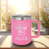 Pink Uncle Mug Shaped Tumbler With Awesome Uncle Looks Like Design