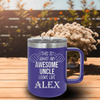 Purple Uncle Mug Shaped Tumbler With Awesome Uncle Looks Like Design