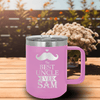 Light Purple Uncle Mug Shaped Tumbler With Best Uncle Ever Design