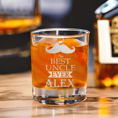 Best Uncle Ever Whiskey Glass