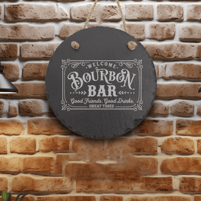 Bourbon Bar Slate Wall Decor