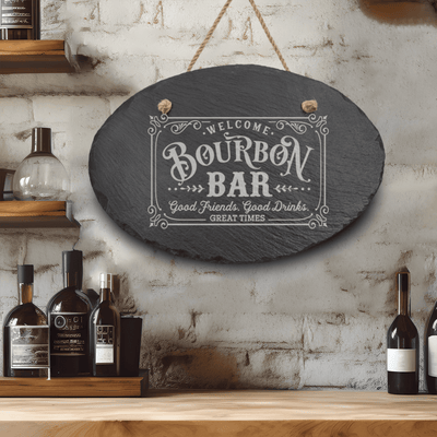 Bourbon Bar Slate Wall Decor