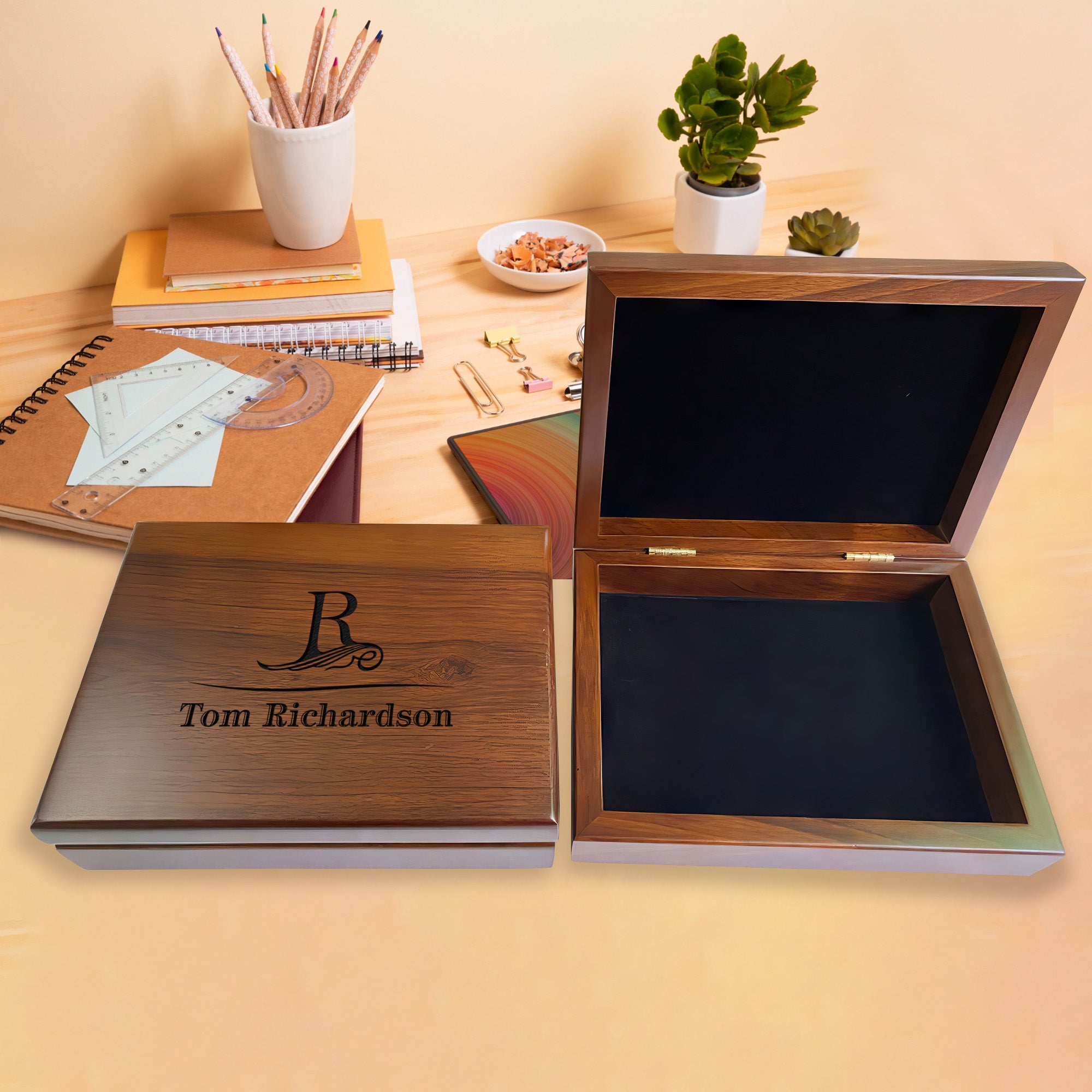 Personalized Walnut Gift Box