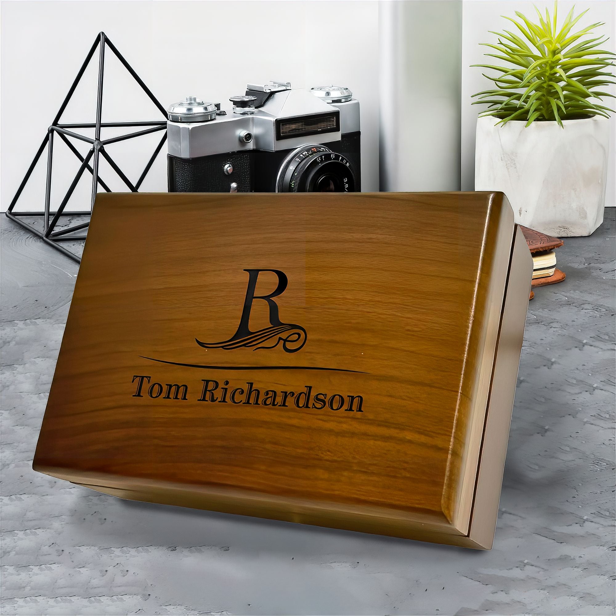 Personalized Walnut Gift Box