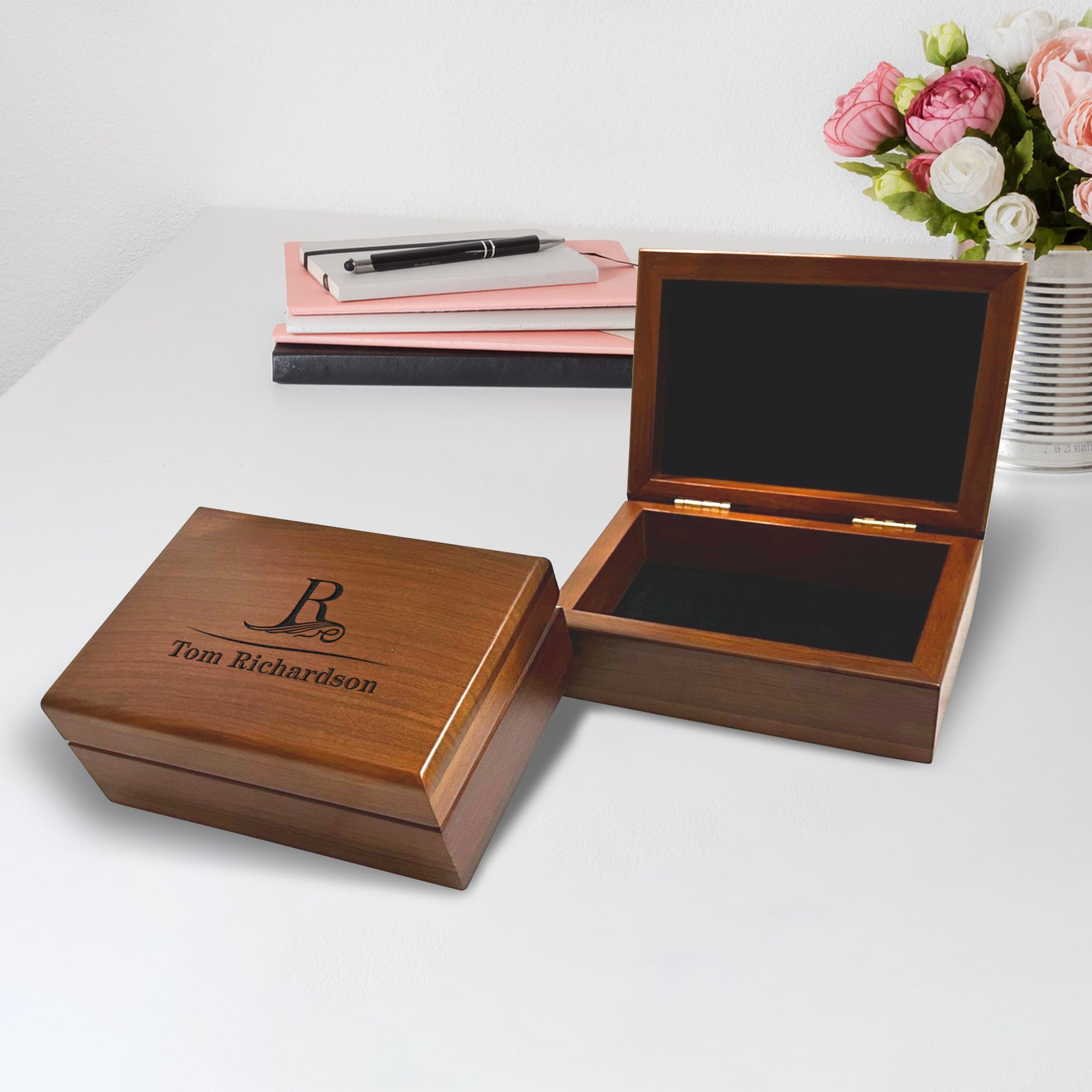 Personalized Walnut Gift Box