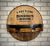 Whiskey Barrel Head Shelf