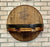 Whiskey Barrel Head Shelf