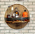 Whiskey Barrel Head Shelf