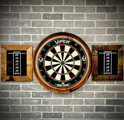 Bourbon Barrel Head Dart Board