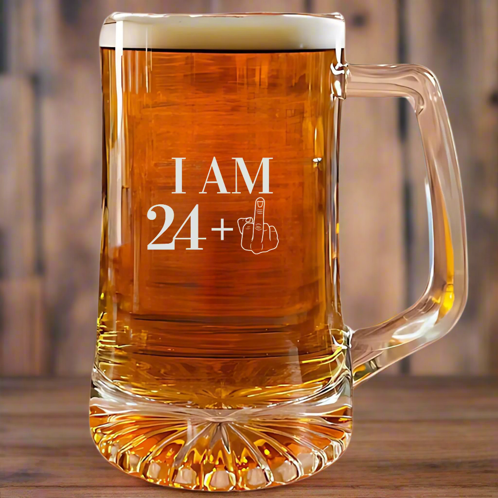 25th Birthday Beer Glass