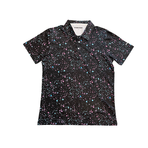 Paint Splatter Polo Black