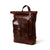 Brown Saddleback Backpack- Roll Top