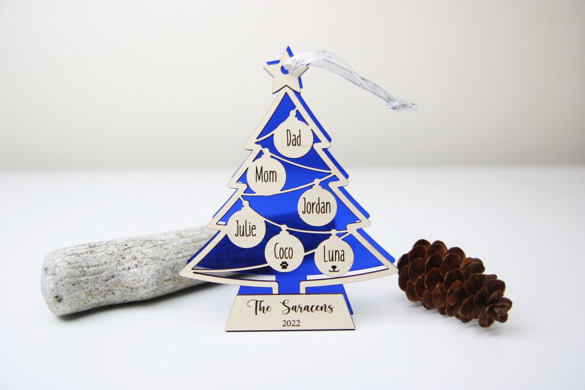 Personalized Family Tree Christmas Ornaments