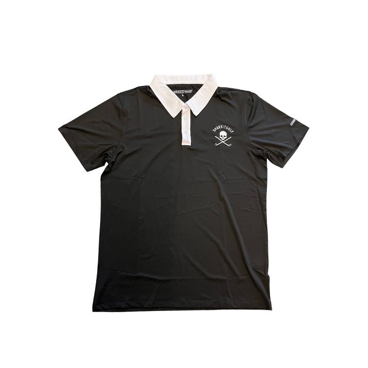 Skull Golf Polo Black