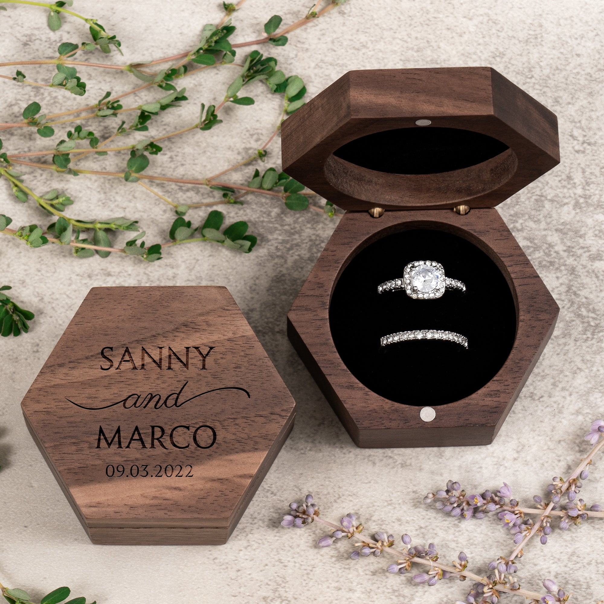 Harmony Hexagon Ring Box