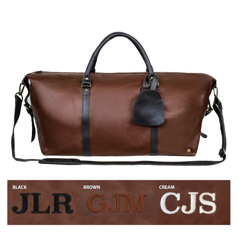 Two-Tone Leather Duffle