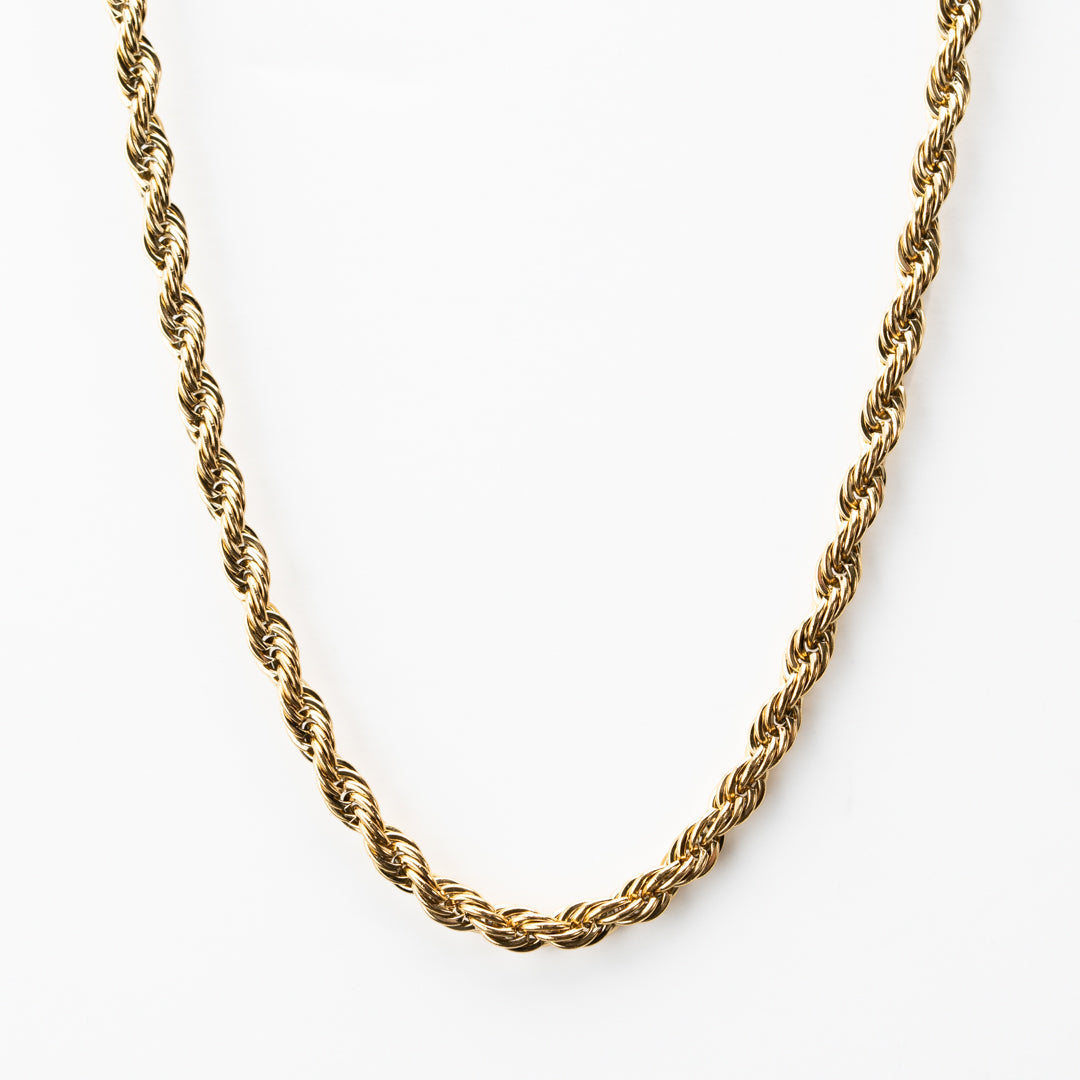 Classic Gold Rope Necklace- 5mm