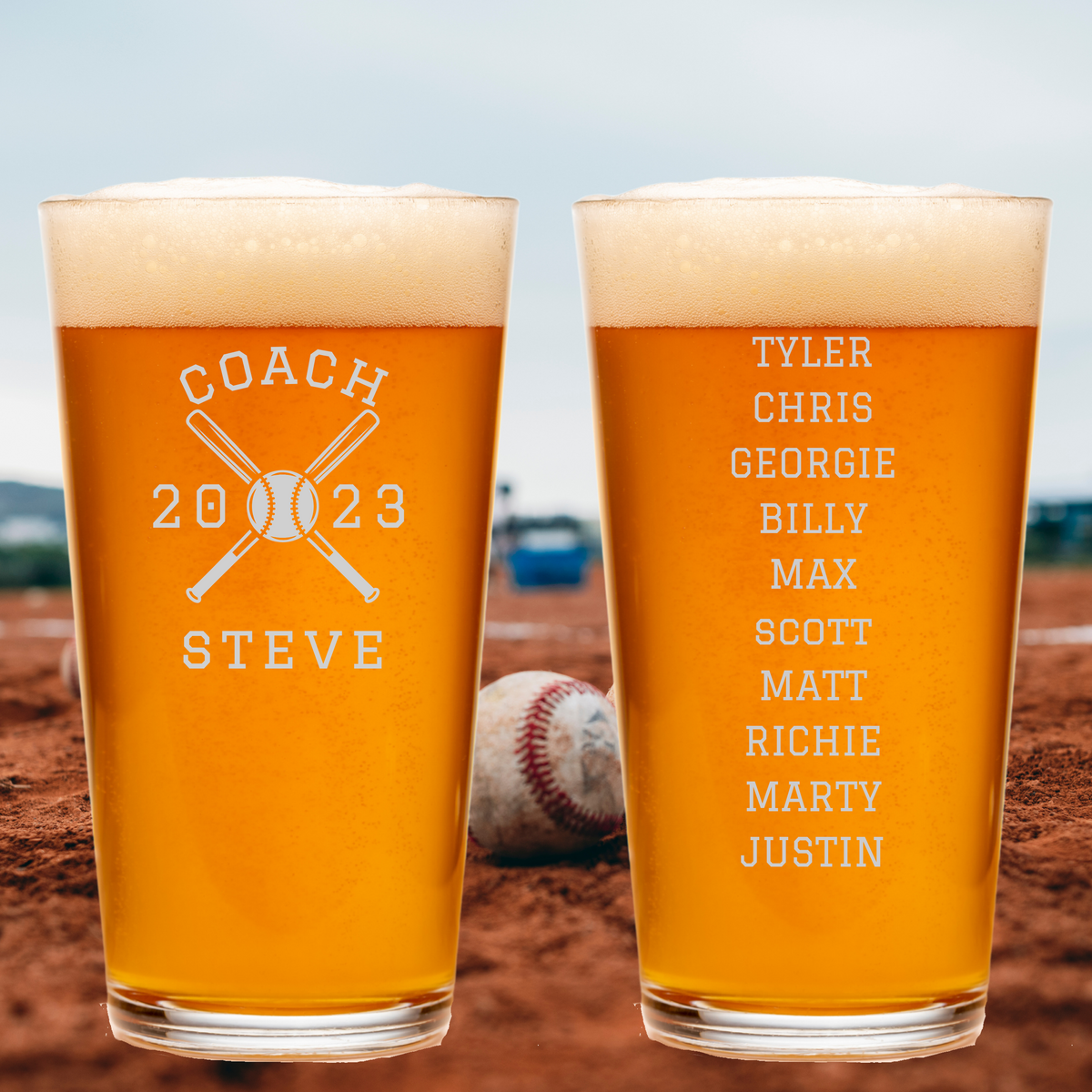 Baseball Coach Pint Glass