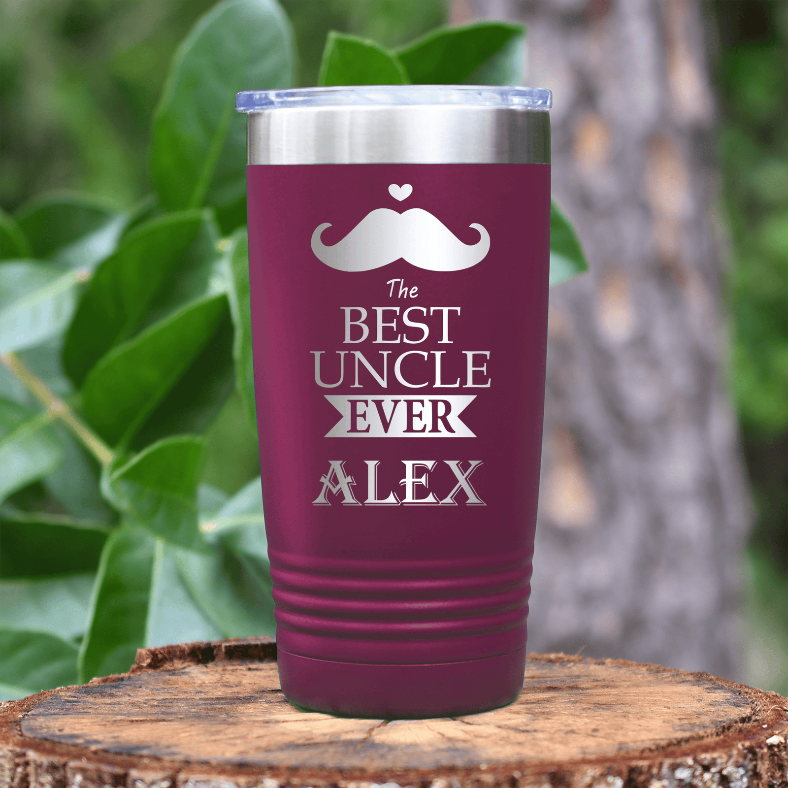 Maroon Uncle Tumbler With Best Uncle Ever Design