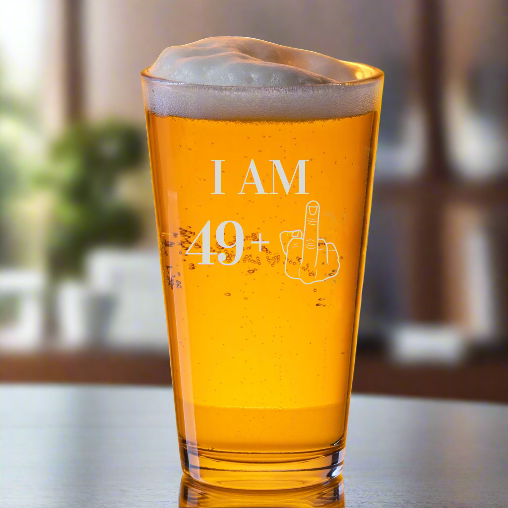 50th Birthday Beer Glass