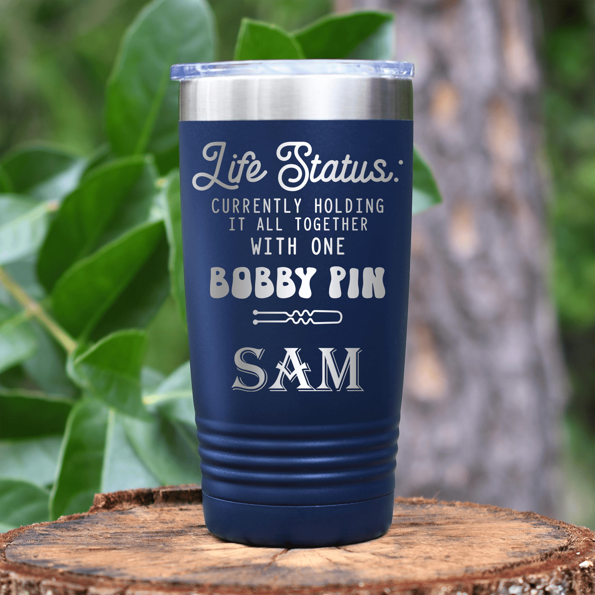 Navy Funny Tumbler With Bobby Pin Life Design