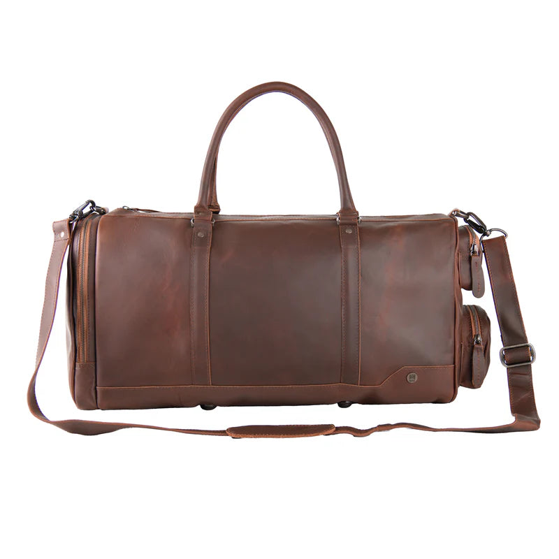 Monogrammed Luxury Leather Duffle Bag