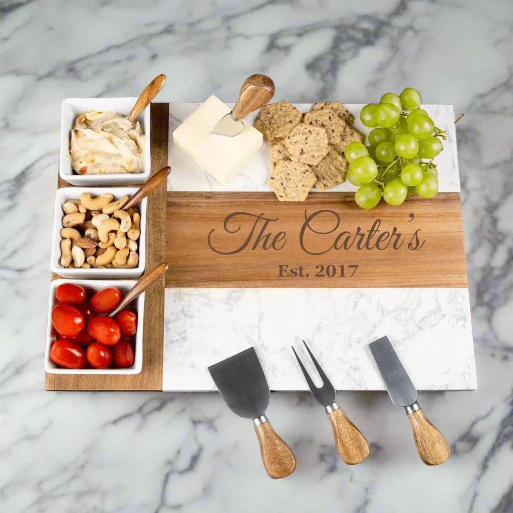 Personalized Cutting Board / selling Laser Engraved Cheese Board or Charcuterie Board for a Unique and Personal Wedding Gift or Engagement Present