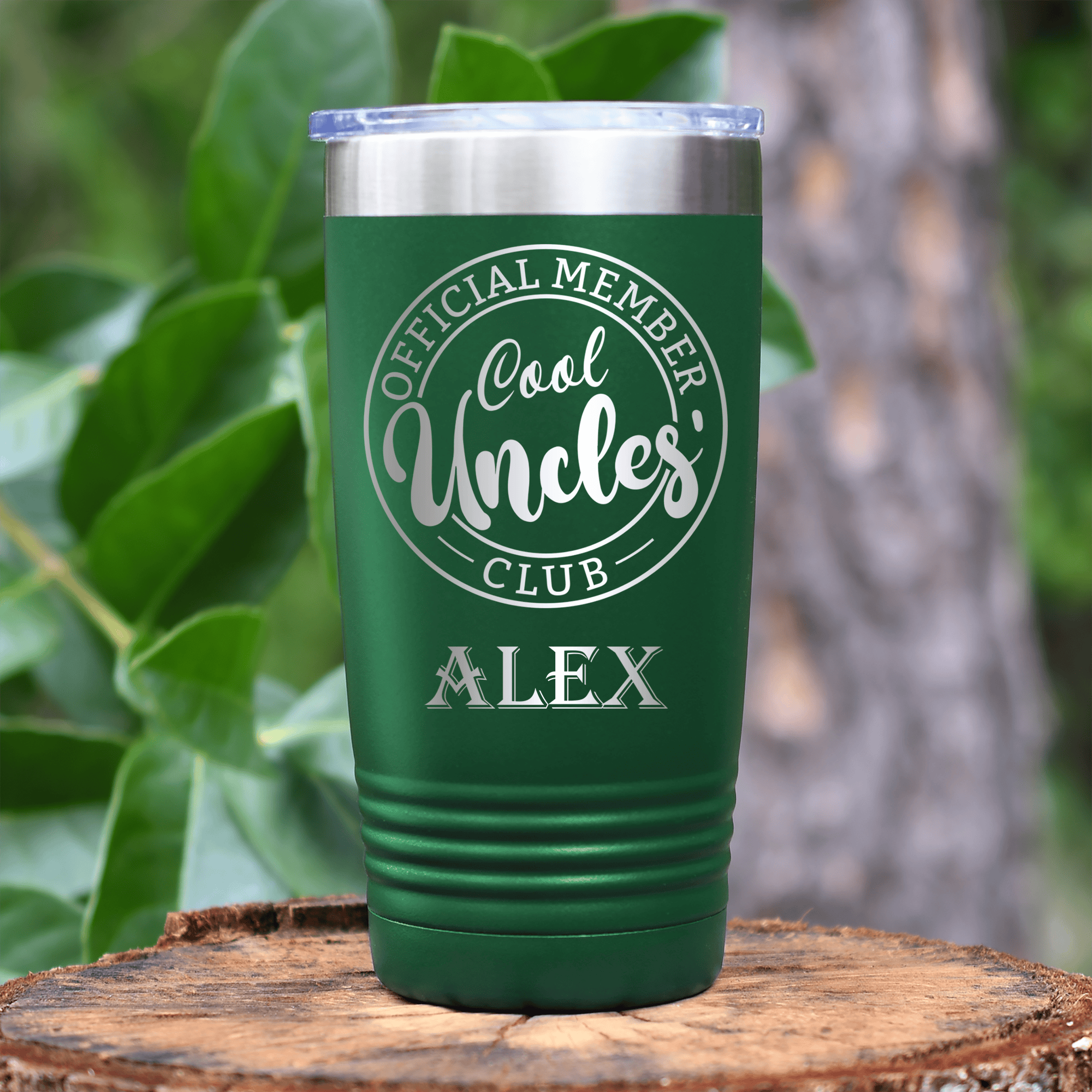 Green Uncle Tumbler With Cool Uncles Club Design