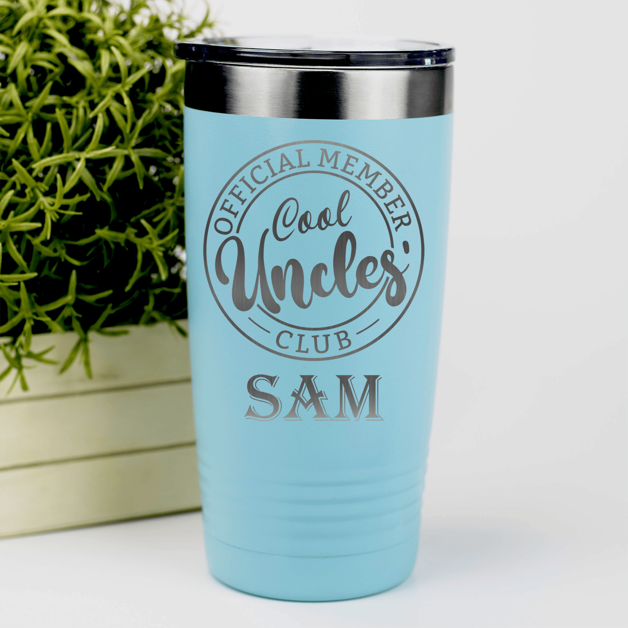 Teal Uncle Tumbler With Cool Uncles Club Design