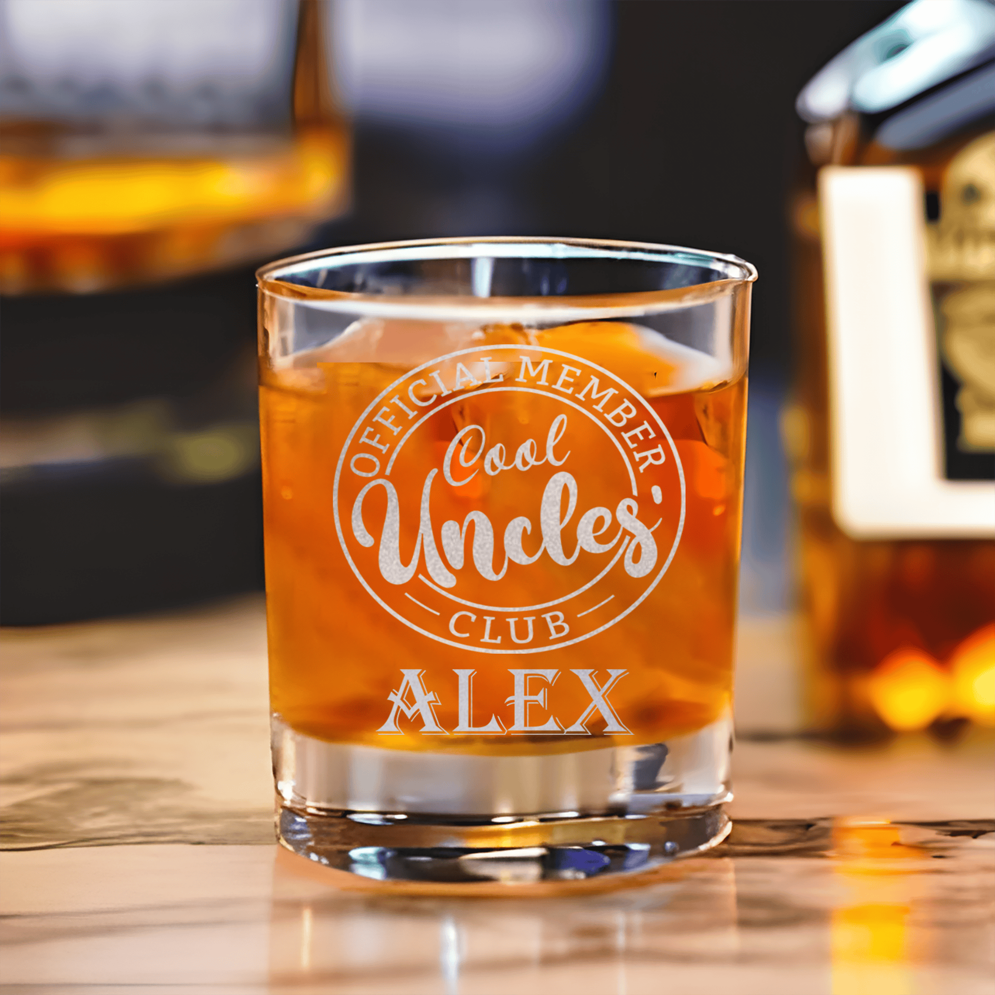 Cool Uncles Club Whiskey Glass