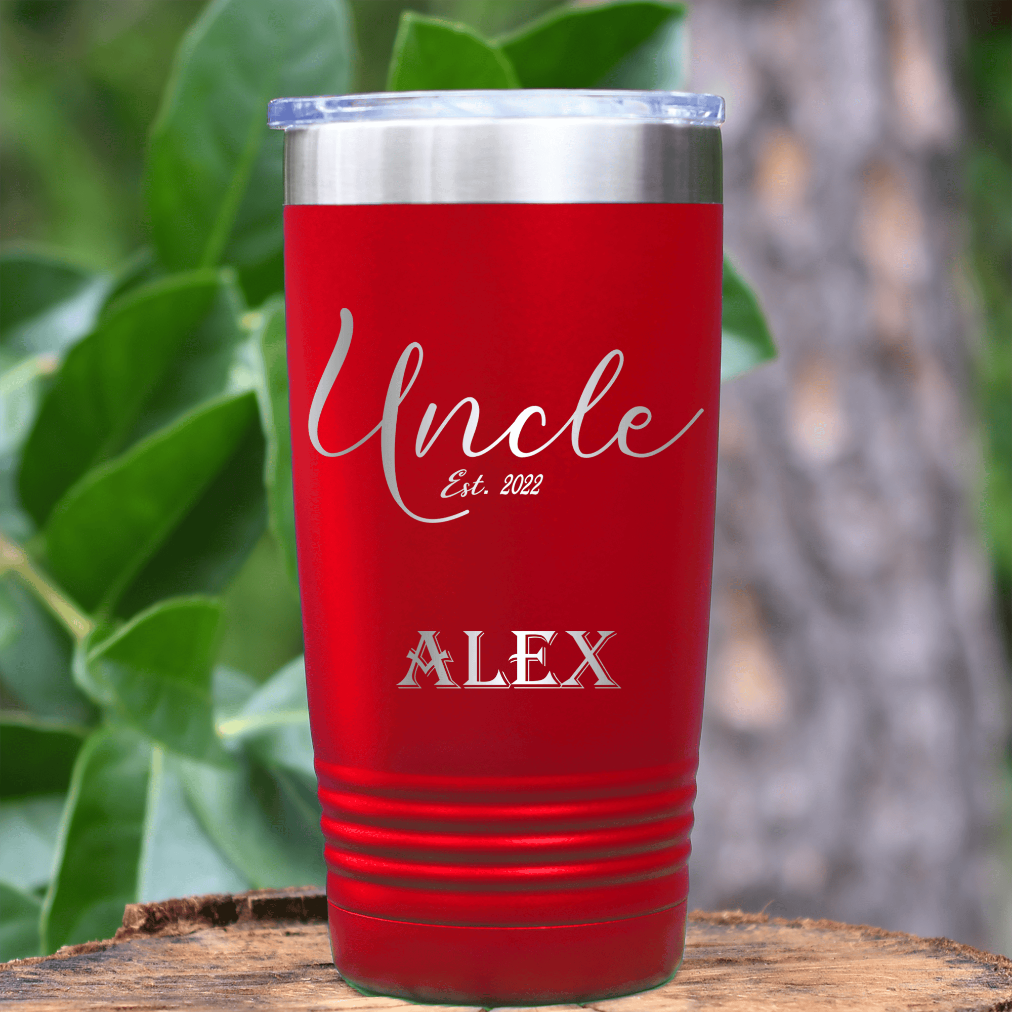 Red Uncle Tumbler With Establish Uncle Design