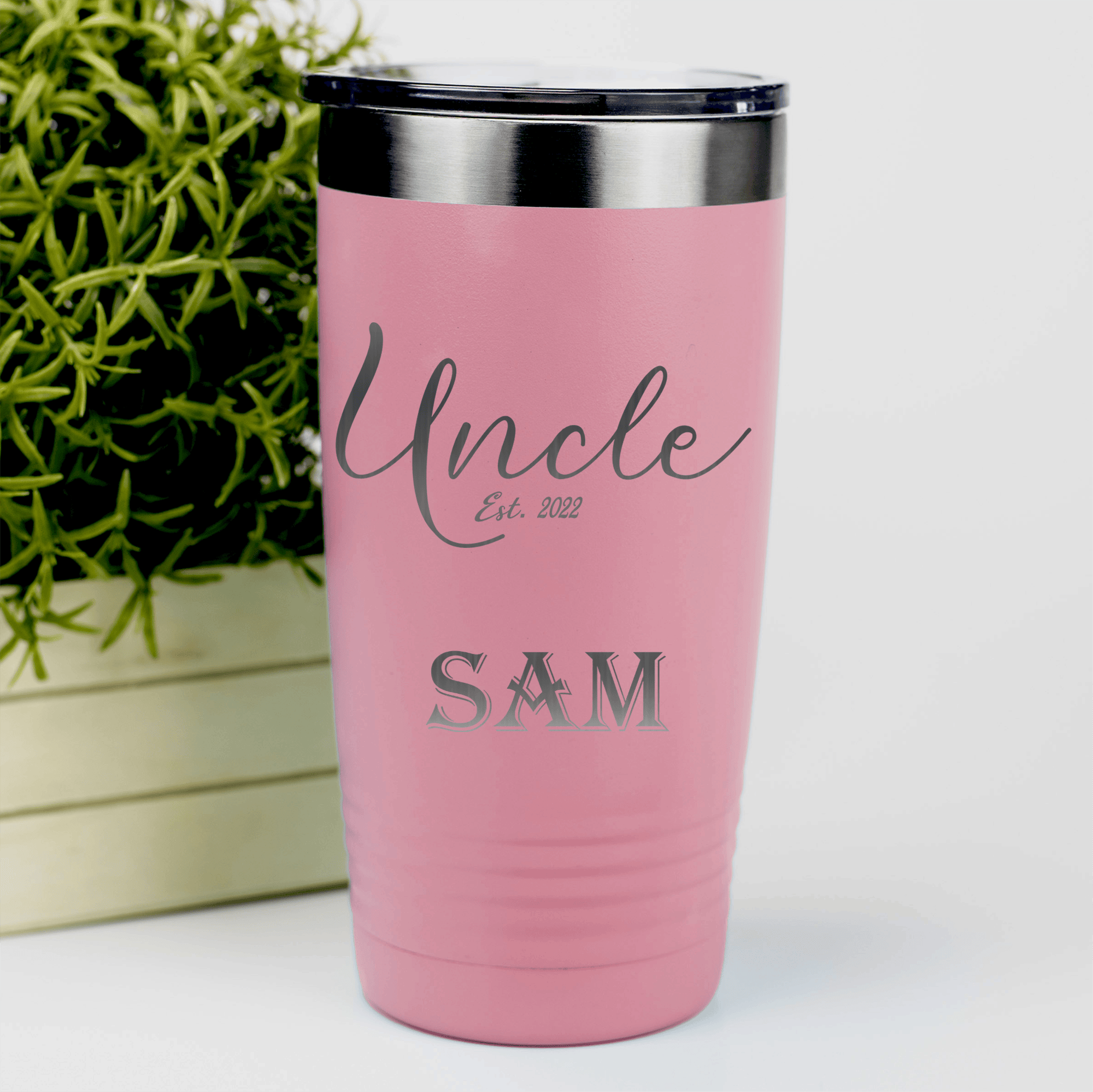 Salmon Uncle Tumbler With Establish Uncle Design