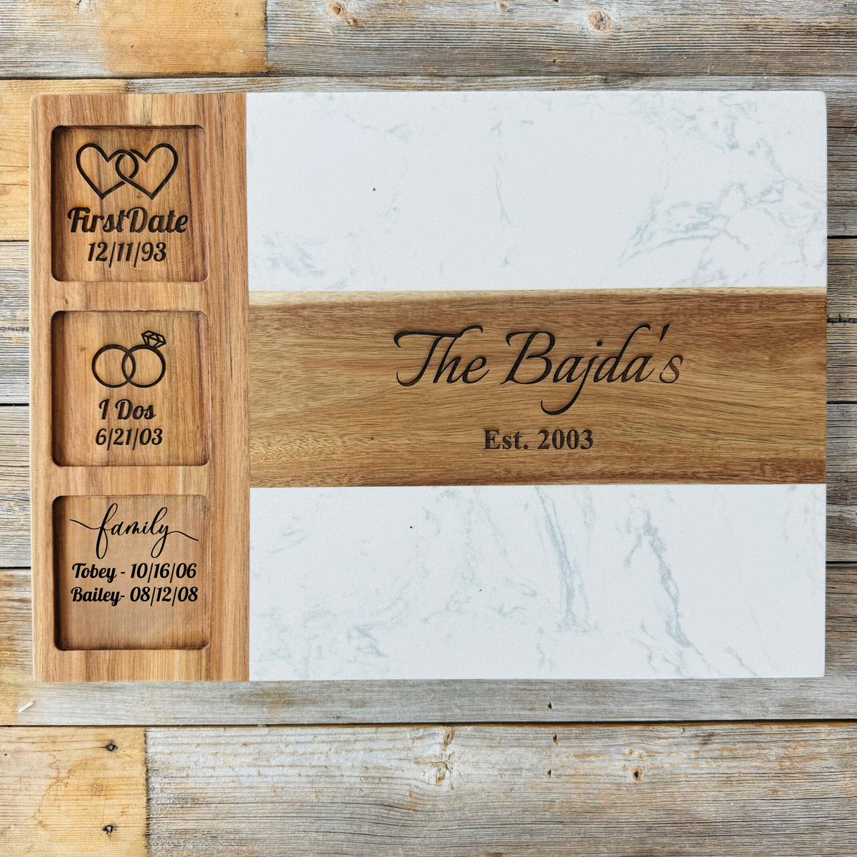 Personalized Our Journey Serving Board - Perfect Anniversary &amp; Sentimental Gift