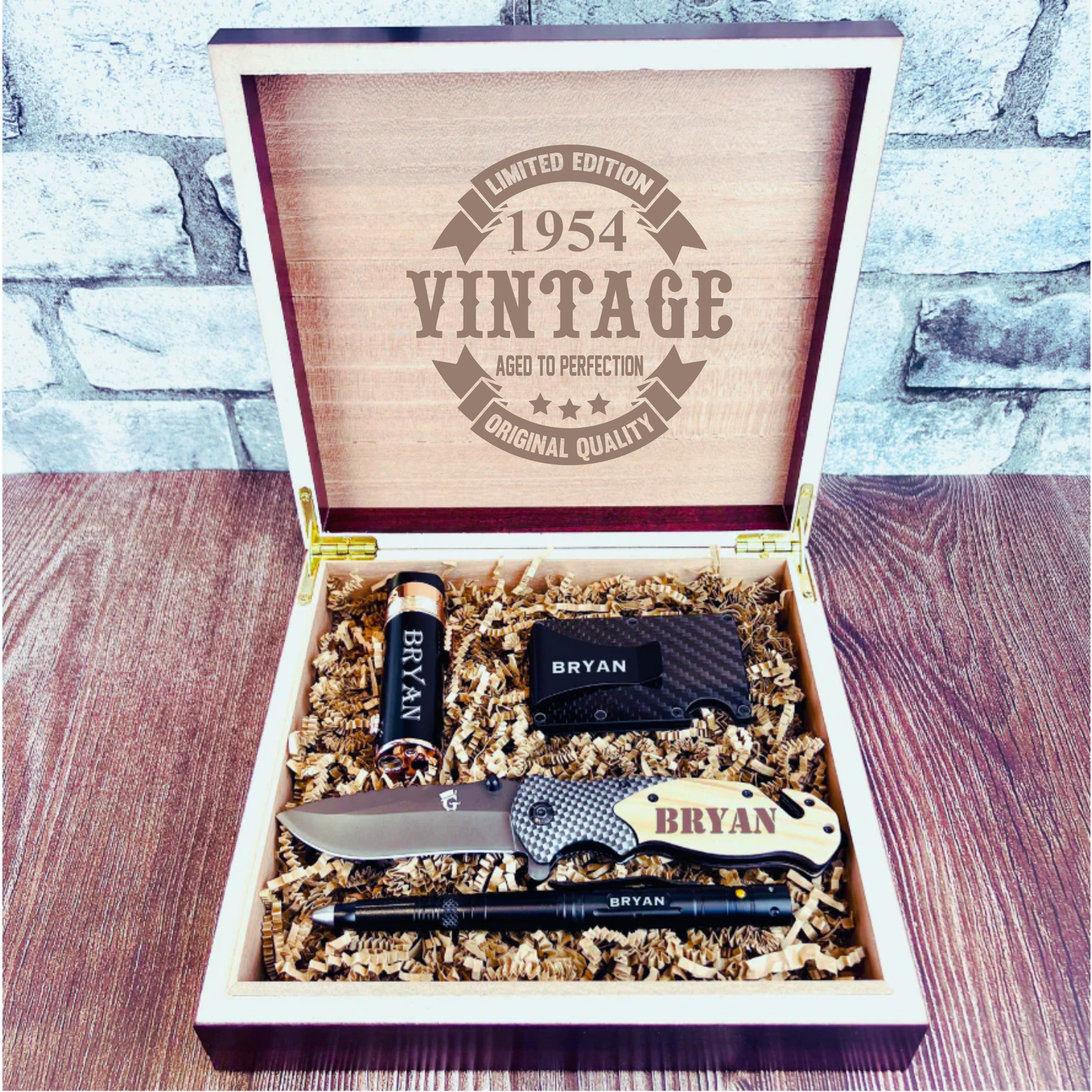 Personalized Vintage 70th Birthday Box for Men