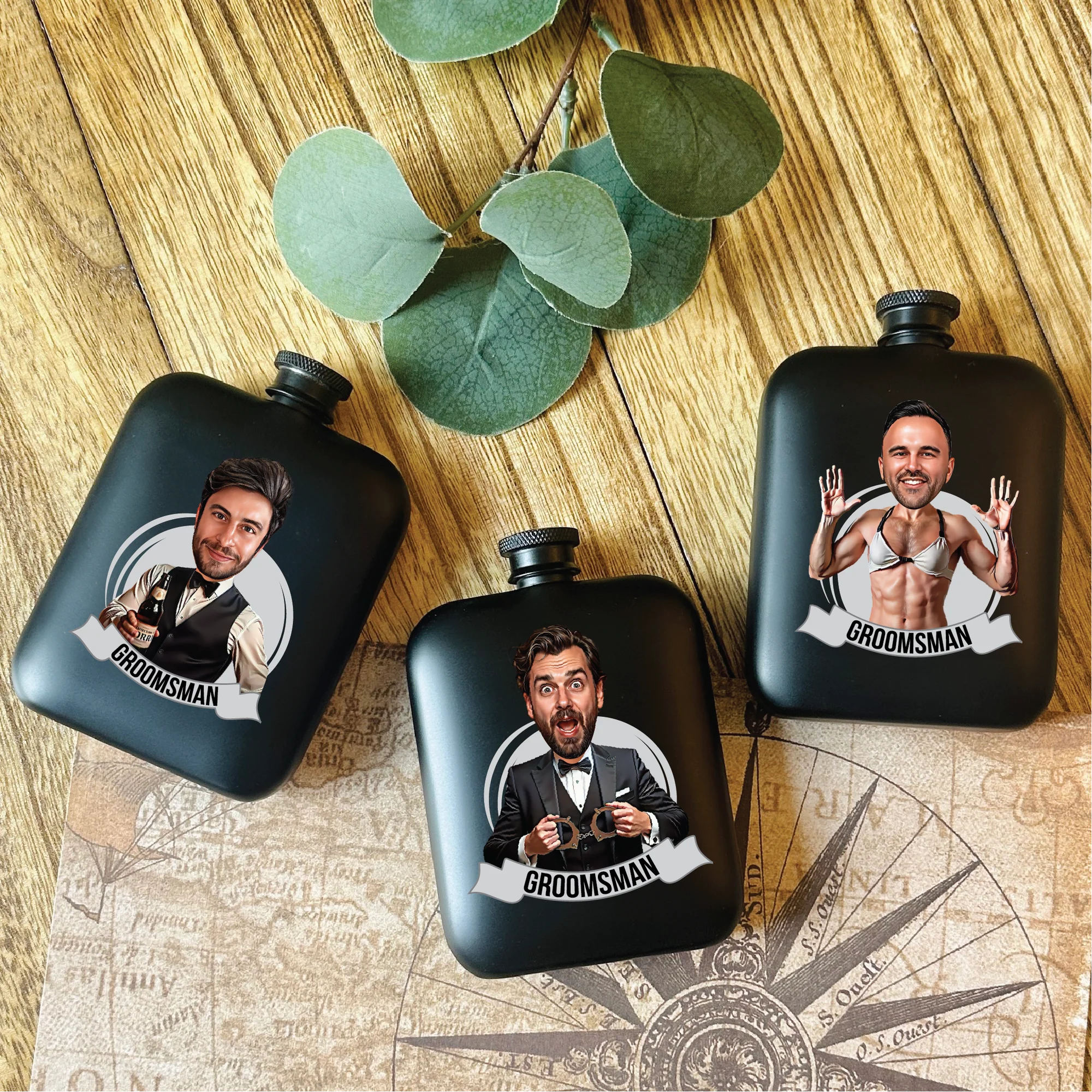 Groomsmen Grins Flask