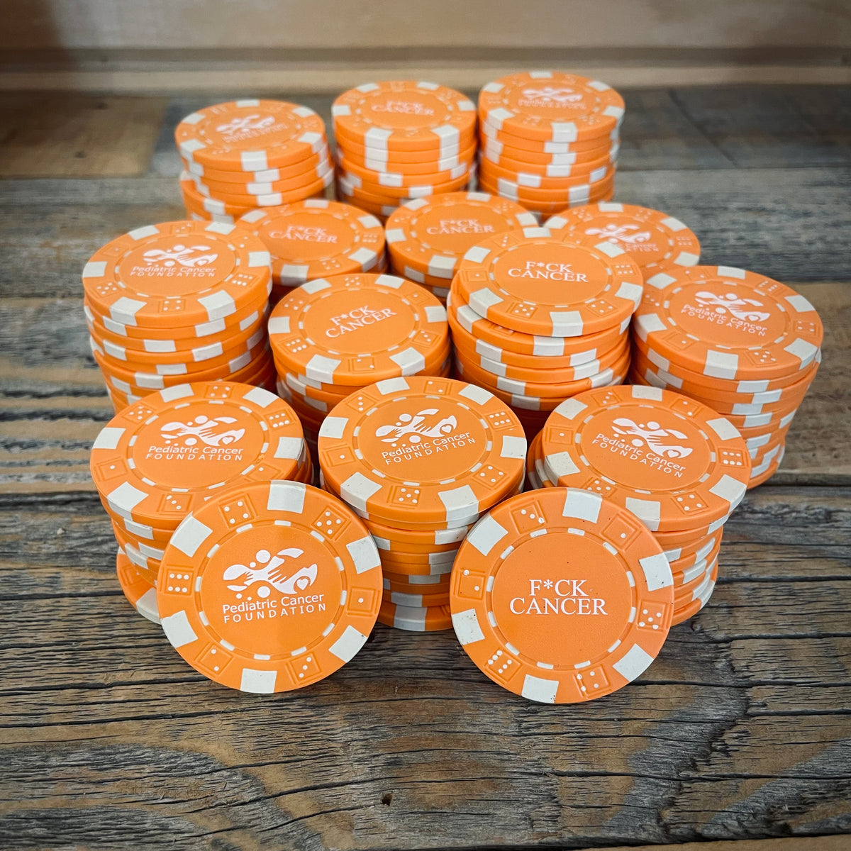 Personalized poker chips with custom photo and text