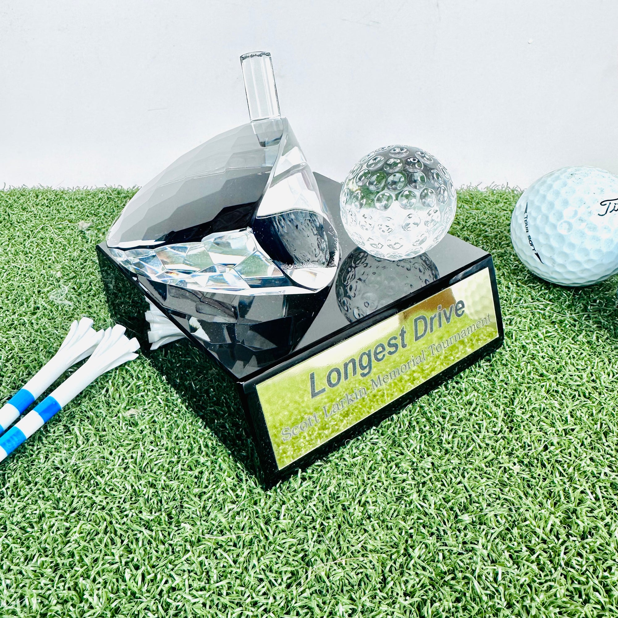 Crystal Golf Tournament Trophy