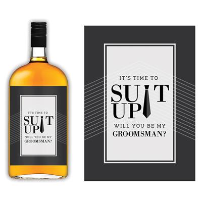 It&#39;s Time Groomsmen Liquor Label