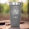 Grey Funny Tumbler With My Rude Outrudes You Design