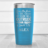 Light Blue Funny Tumbler With My Rude Outrudes You Design