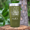 Military Green Funny Tumbler With My Rude Outrudes You Design