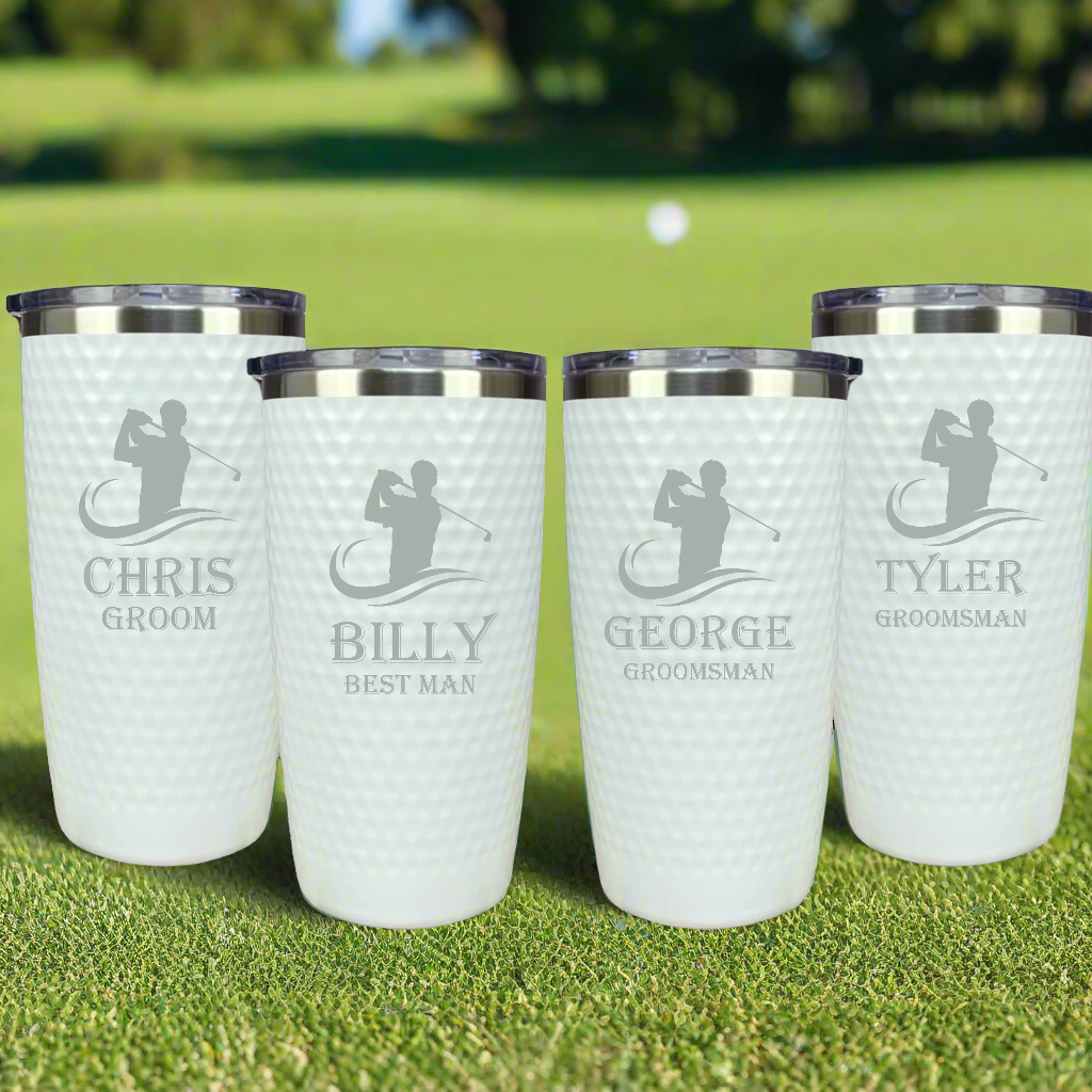 Grooms Crew Golf Ball Tumbler