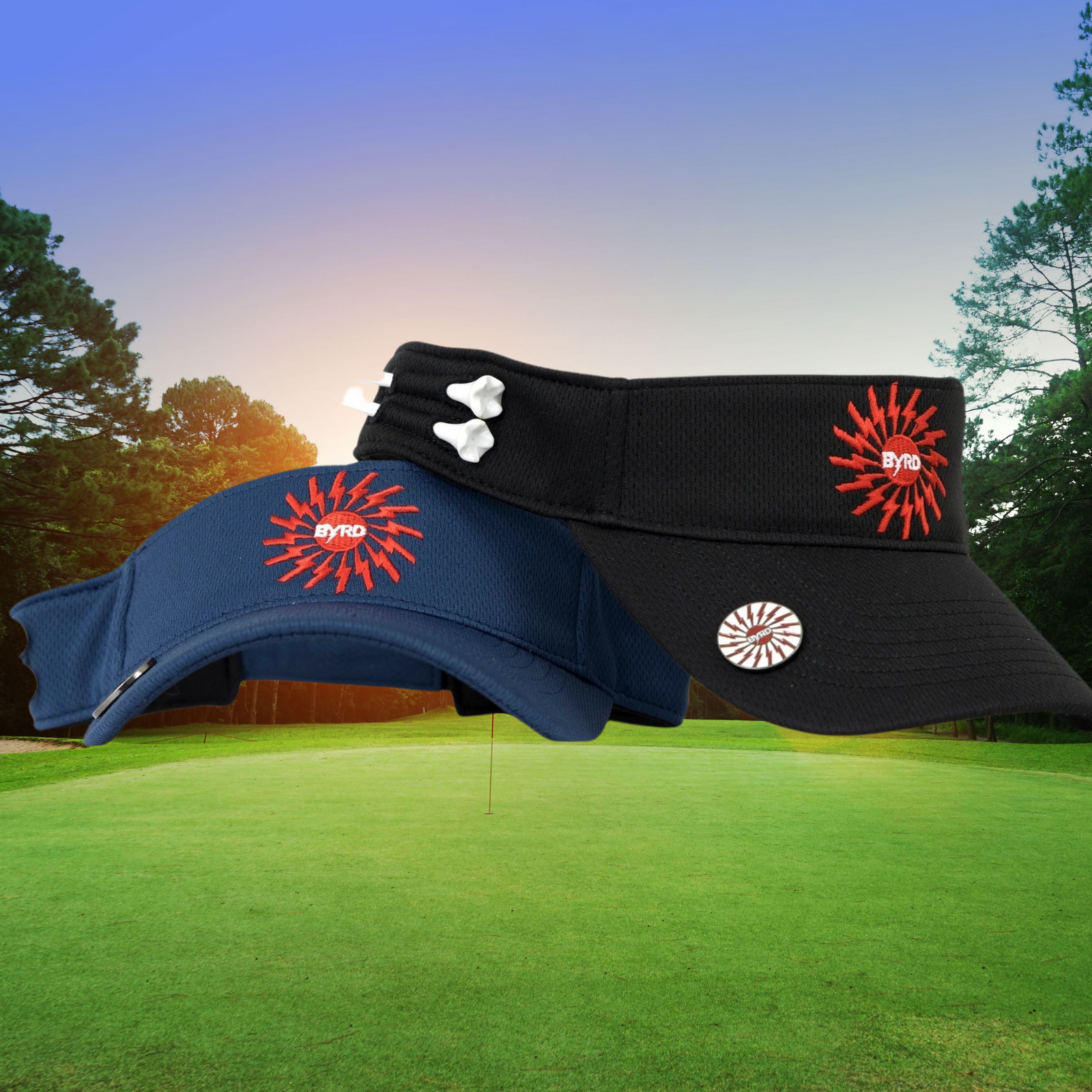 Golf Visor Holds Tees & Marker