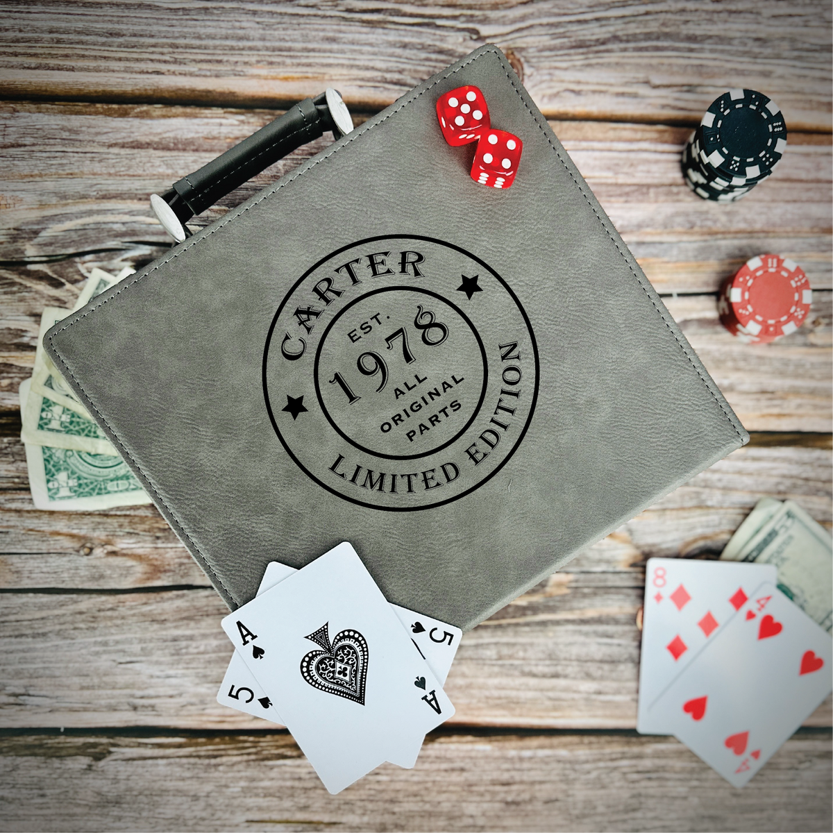 Custom Personalized Poker Gift Set 