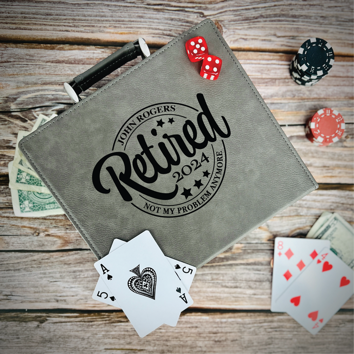 Poker Set Retirement Gift for Men 