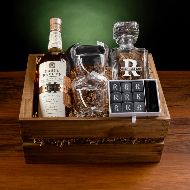 Rye Whiskey Lovers Bar Towel + Copper Jigger Gift Set - Bourbon Cousins